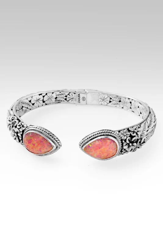 Premium Jewelry, Premium Discounts – Act Fast Bloom Happily Tip-to-Tip Bracelet™ in Salmon Pink Simulated Opal