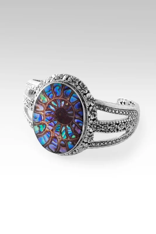 Accessorize For Less – Luxury Jewelry At Affordable Prices Bloom With Grace Cuff™ in Ammonite with Abalone Inlay