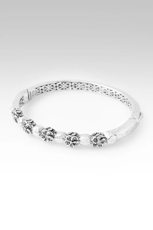 Handmade Pearl Jewelry For Timeless Elegance Blossom Blessings Bangle™ in Diamond