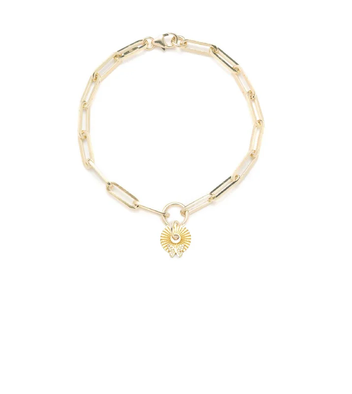 Shop Dazzling Jewelry At The Best Prices Butterfly - Reverie : Gold Symbol Disk Classic Fob Clip Chain Bracelet