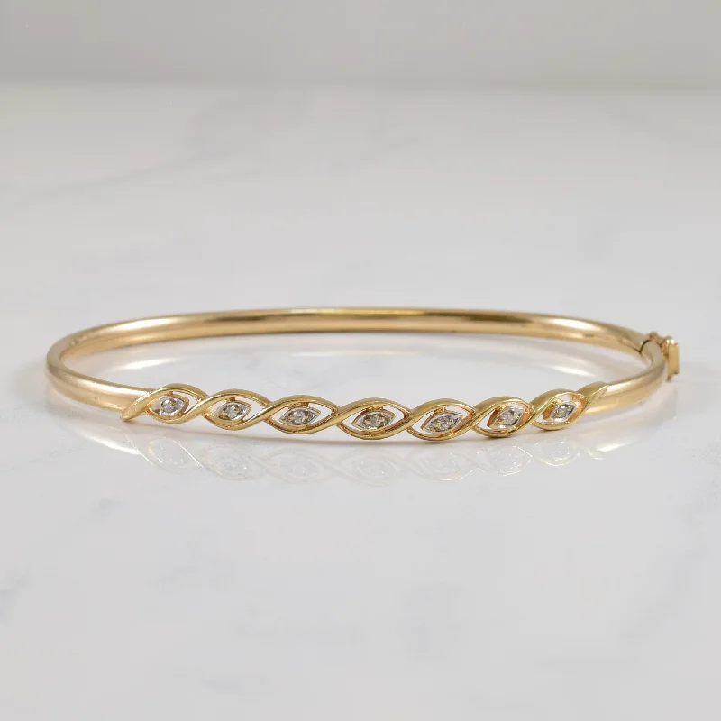 Grab Your Favorite Jewelry At The Lowest Prices Twisted Diamond Bangle | 0.04ctw | 8" |