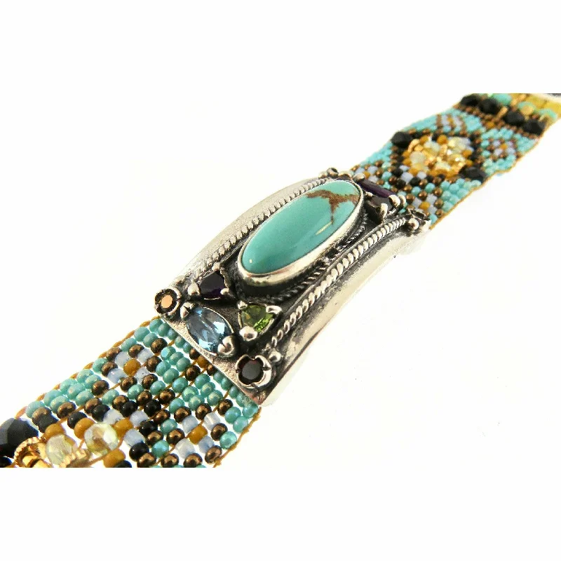 Grab Exquisite Jewelry At The Lowest Prices Chili Rose Cowgirl Turquoise & Gold Mix Gemstone Bracelet Grab Exquisite Jewelry At The Lowest Prices Chili Rose Cowgirl Turquoise & Gold Mix Gemstone Bracelet