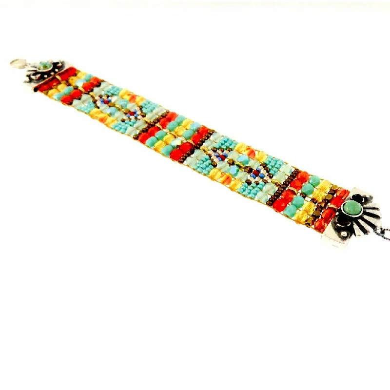 Get Your Favorite Jewelry At The Best Price CHILI ROSE GEM TIP DESERT TURQUOISE & TANGERINE BEADED BRACELET Get Your Favorite Jewelry At The Best Price CHILI ROSE GEM TIP DESERT TURQUOISE & TANGERINE BEADED BRACELET