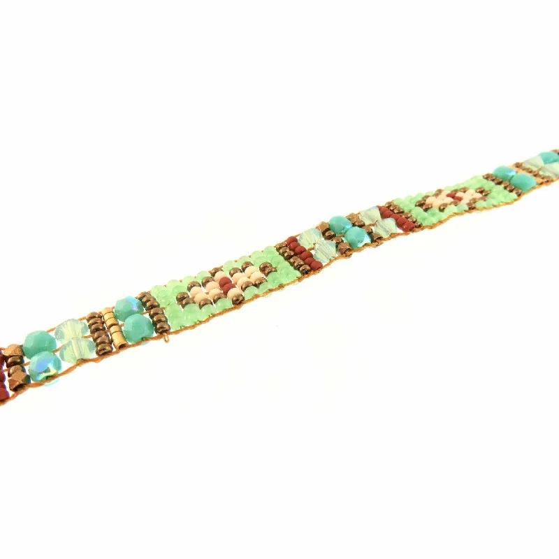 Breathtaking Jewelry, Breathtaking Prices CHILI ROSE Mini Scroll Cinnamon Desert Green Turquoise Bracelet Breathtaking Jewelry, Breathtaking Prices CHILI ROSE Mini Scroll Cinnamon Desert Green Turquoise Bracelet