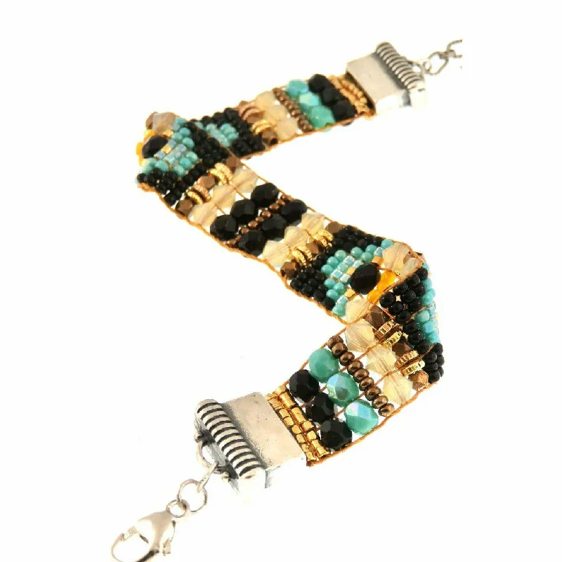 Eco-Friendly Sustainable Jewelry For Conscious Buyers Chili Rose  "Sandy Black Squash" Tiffany  Bracelet by Adonnah Langer