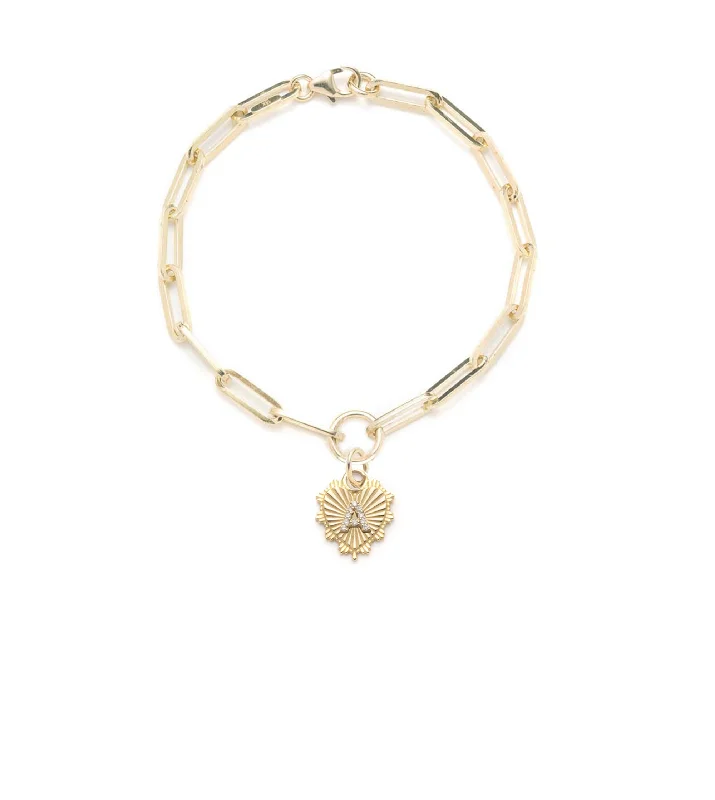Personalized Jewelry Sale – Meaningful Gifts At Great Prices Miniature Heart Initial - Love : Classic FOB Clip Chain Bracelet