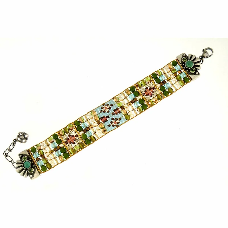 Huge Savings On Timeless Jewelry Collections Chili Rose Laurel  Bracelet with Turquoise  Flower Gems