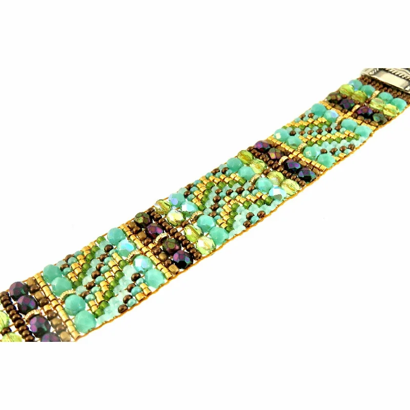 Shop Modern Jewelry Collections With Exclusive Discounts Chili Rose "Aqua Sitting Blanket" Silver TIp Bracelet