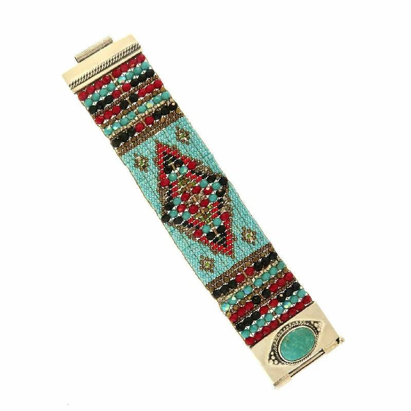 Luxury Jewelry Now At Special Promotional Rates Chili Rose "First Place" Turquoise Single Sided Fancy End Bracelet