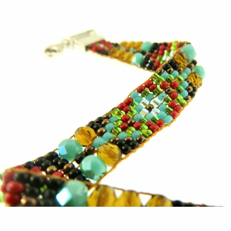 Buy More, Save More On Stunning Jewelry Pieces Chili Rose "Black Center Flowers" Tiffany Bracelet by Adonnah Langer Buy More, Save More On Stunning Jewelry Pieces Chili Rose "Black Center Flowers" Tiffany Bracelet by Adonnah Langer