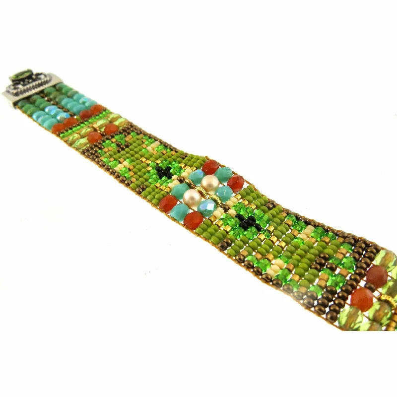 Your Dream Jewelry At Dream Prices CHILI ROSE "Spring Green Lace " Cowboy Bracelet Your Dream Jewelry At Dream Prices CHILI ROSE "Spring Green Lace " Cowboy Bracelet