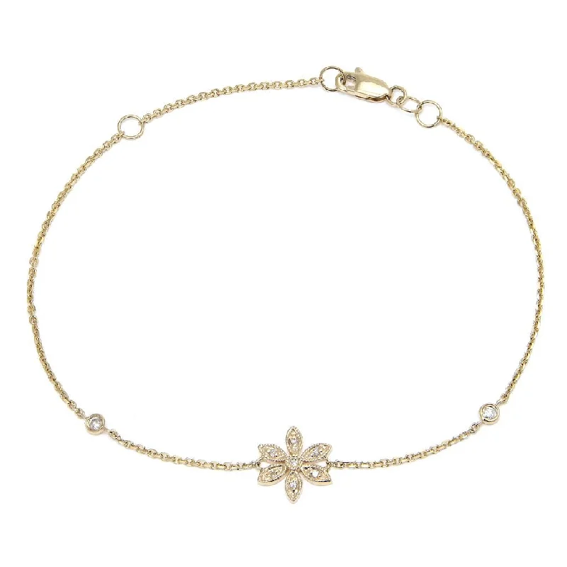 Flash Sale On Exquisite Jewelry – Don't Miss Out LAU INTERNATIONAL 14K YELLOW and DIAMOND FLOWER CHARM BRACELET Flash Sale On Exquisite Jewelry – Don't Miss Out LAU INTERNATIONAL 14K YELLOW and DIAMOND FLOWER CHARM BRACELET