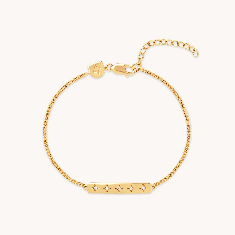 Your Perfect Accessory Now At The Best Price Cosmic Star Bar Bracelet in Gold