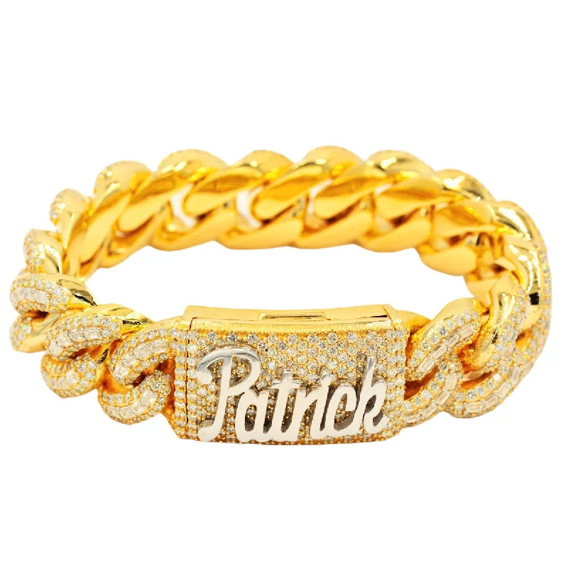Buy More, Save More On Stunning Jewelry Pieces Custom 10k Gold 32.49ctw Emerald and Round Diamond Cuban Bracelet. 9” Length