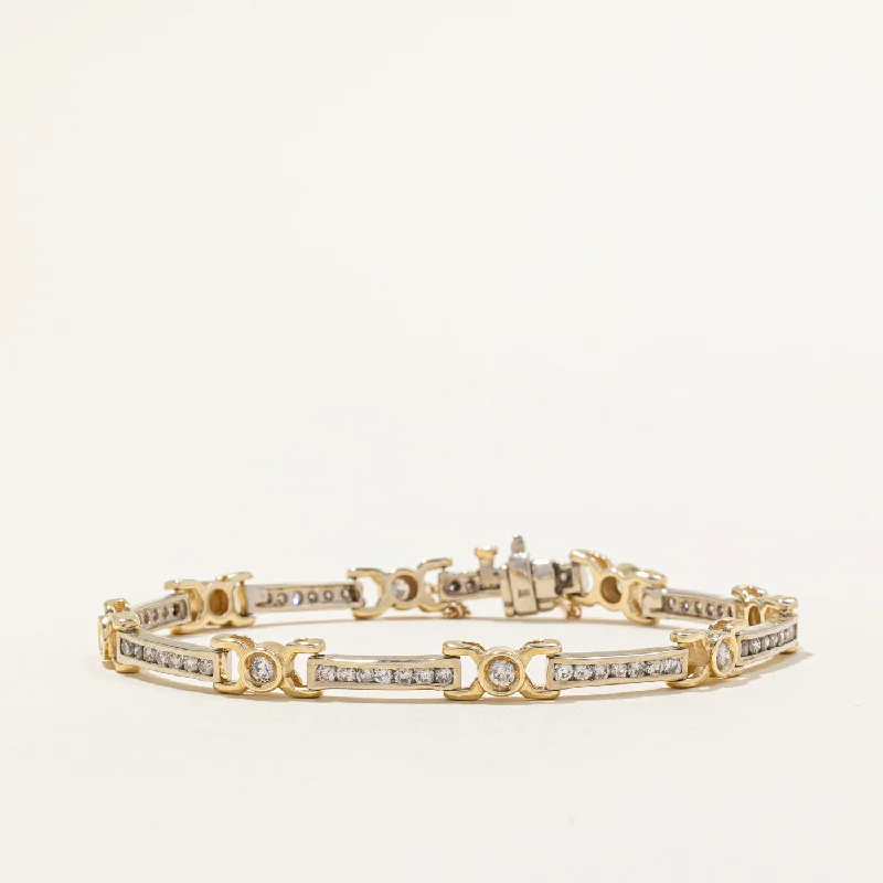 Sparkle More For Less – Jewelry Sale Happening Now Two Tone Diamond Bracelet | 2.40ctw | 7.5" |