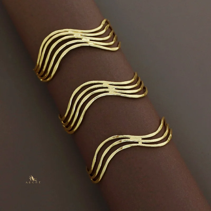 Unmissable Deals On Handmade Jewelry Collections Dilara Golden Layered Zig Zag Bangle Unmissable Deals On Handmade Jewelry Collections Dilara Golden Layered Zig Zag Bangle