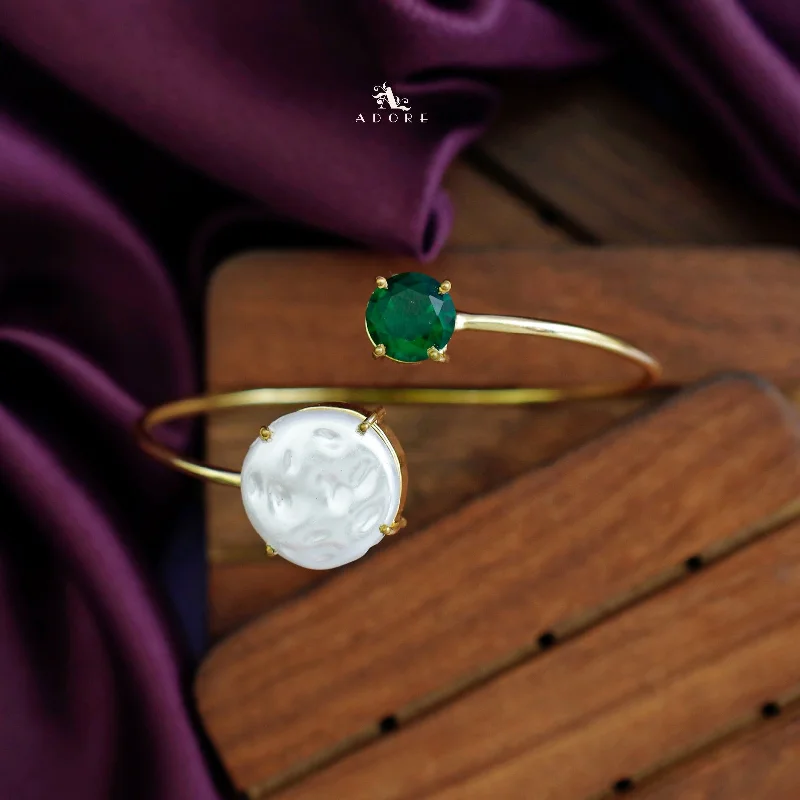 Flash Sale On Stunning Jewelry – Don't Miss Out Elisa Round Baroque Glossy Stone Bangle