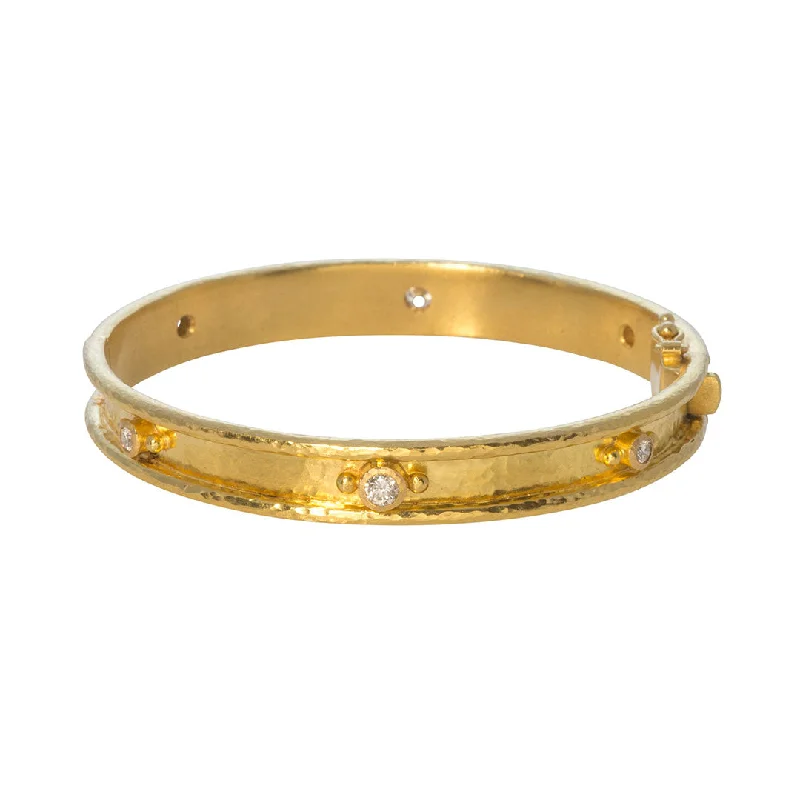 Exclusive Gemstone Jewelry At Special Prices Elizabeth Locke Flat Thin Bangle with Diamonds Exclusive Gemstone Jewelry At Special Prices Elizabeth Locke Flat Thin Bangle with Diamonds