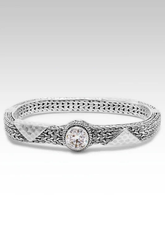Affordable Luxury Jewelry For Every Occasion Fear Ends Faith Begins Bangle™ in Moissanite