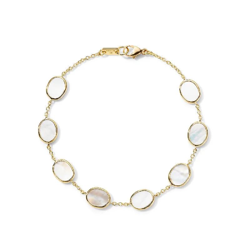 Exclusive Jewelry Offers – Shine For Less Mother of Pearl Polished Rock Candy Confetti Bracelet