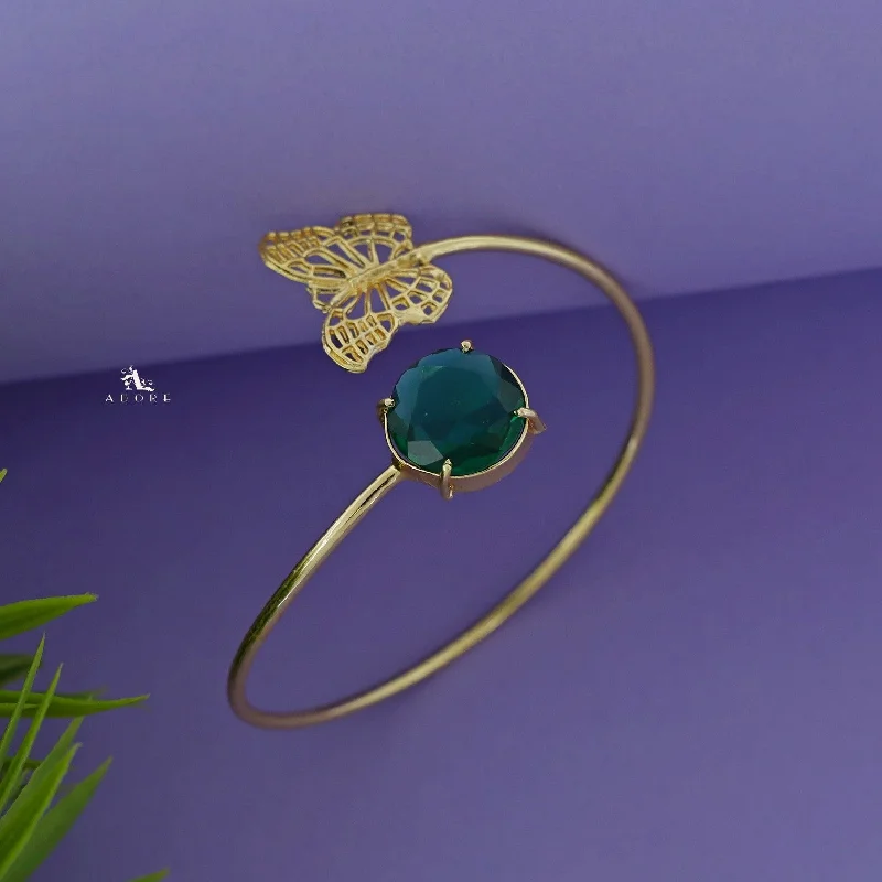 The Ultimate Jewelry Sale – Shop Premium Styles Golden Butterfly Glossy Stone Bangle The Ultimate Jewelry Sale – Shop Premium Styles Golden Butterfly Glossy Stone Bangle