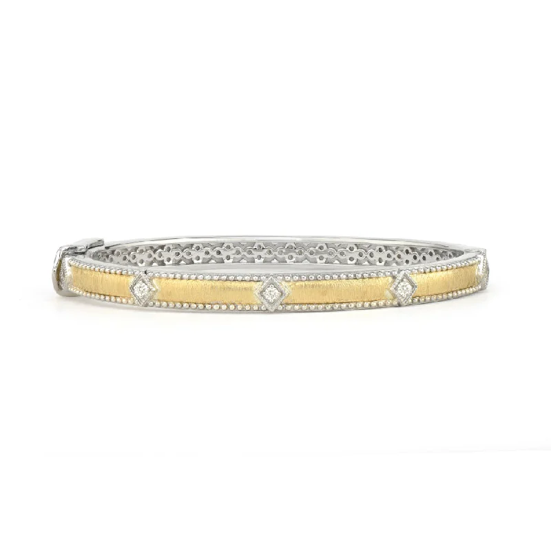 Shop Jewelry That Shines Without The High Price Jude Frances Mixed Metal Lisse Simple Kite Shape Bangle Shop Jewelry That Shines Without The High Price Jude Frances Mixed Metal Lisse Simple Kite Shape Bangle