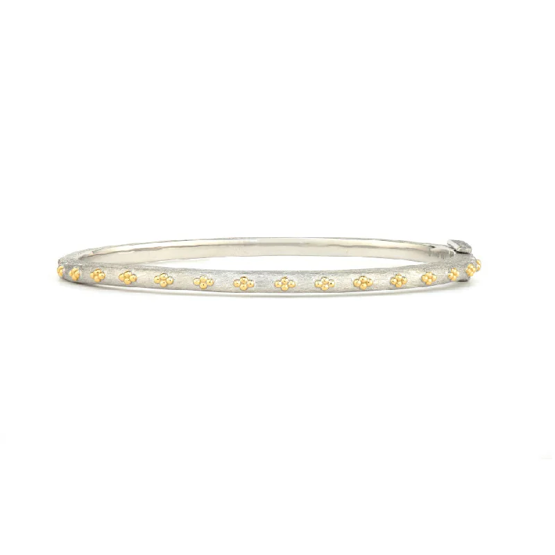 Waterproof Stainless Steel Jewelry For Lasting Beauty Jude Frances Mixed Metal Thin Beaded Quad Bangle