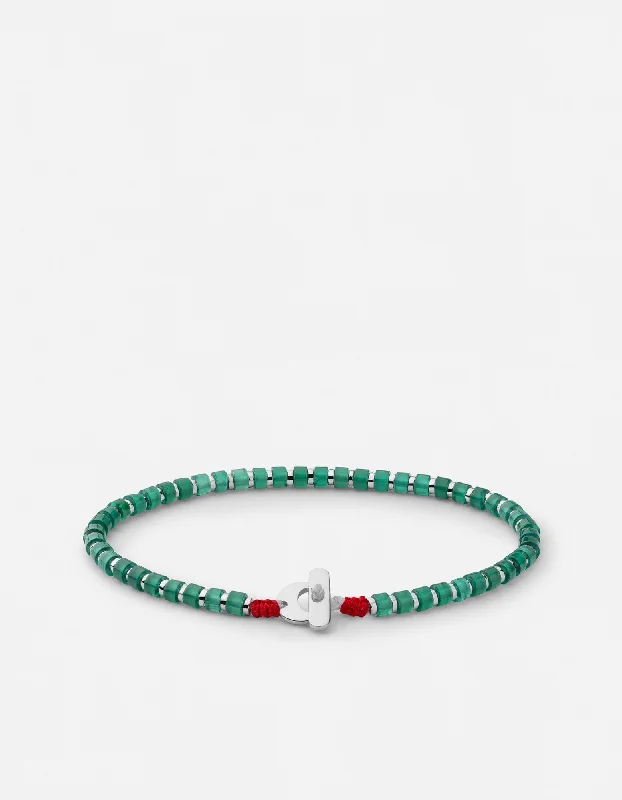 Delicate Crystal Jewelry For Sophisticated Charm Kato Agate Bracelet, Sterling Silver