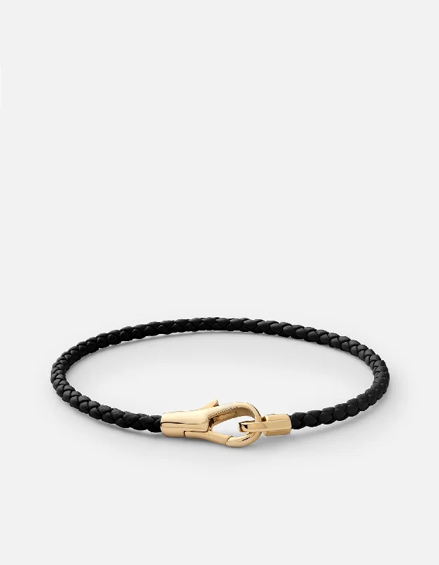 Dazzle In Elegance With Our Biggest Jewelry Sale Knox Leather Bracelet, Gold Vermeil