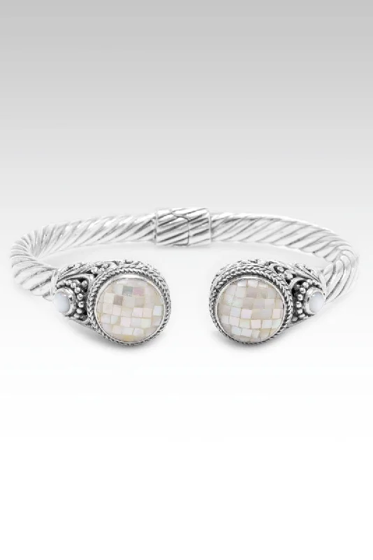 Get The Sparkle You Love At Prices You Adore Nurturing Soul Tip-to-Tip Bracelet™ in White Mother of Pearl Mosaic Get The Sparkle You Love At Prices You Adore Nurturing Soul Tip-to-Tip Bracelet™ in White Mother of Pearl Mosaic