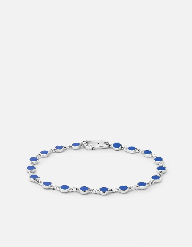Shine In Style – Shop Jewelry Discounts Today Oz Link Bracelet, Sterling Silver/Blue