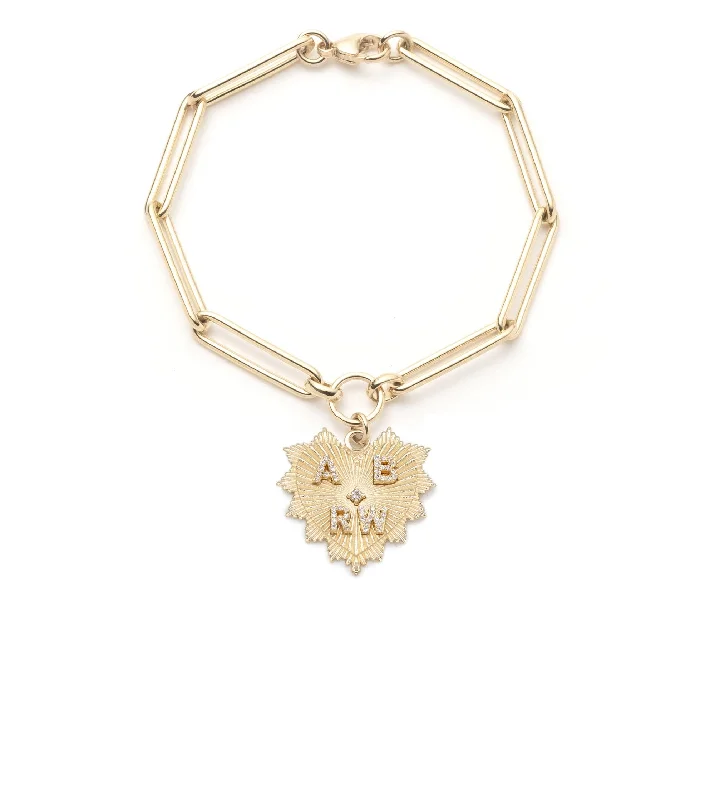 Affordable Glamour – Premium Jewelry At Special Prices Personalized Medium Heart : Extended Clip Chain Bracelet