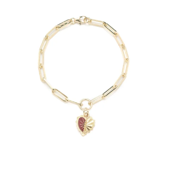 Handcrafted Jewelry Sale – Unique Designs At Low Prices Reflection Heart - Love : Classic Fob Clip Chain Bracelet