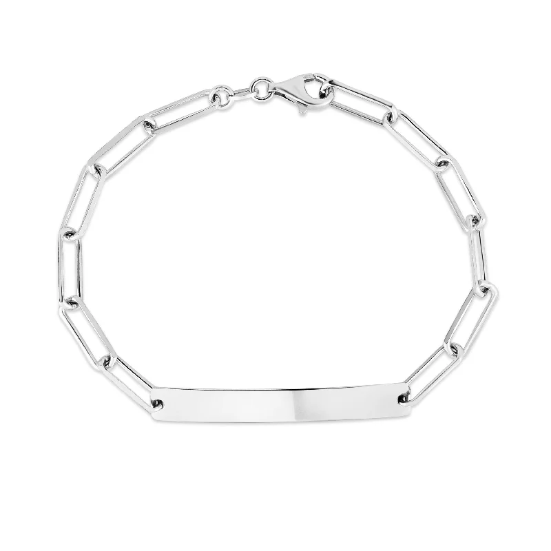 Stunning Jewelry At Even More Stunning Prices Silver Engravable ID Bar Paperclip Bracelet Stunning Jewelry At Even More Stunning Prices Silver Engravable ID Bar Paperclip Bracelet
