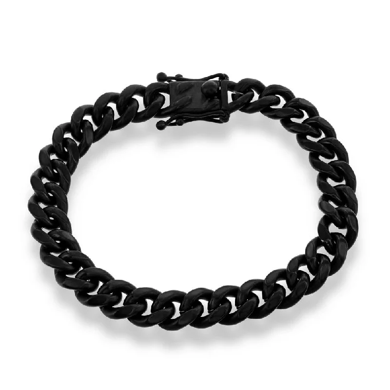 Personalized Jewelry Sale – Meaningful Gifts At Great Prices Stainless Steel 10mm Miami Cuban Link Bracelet - Black Plated