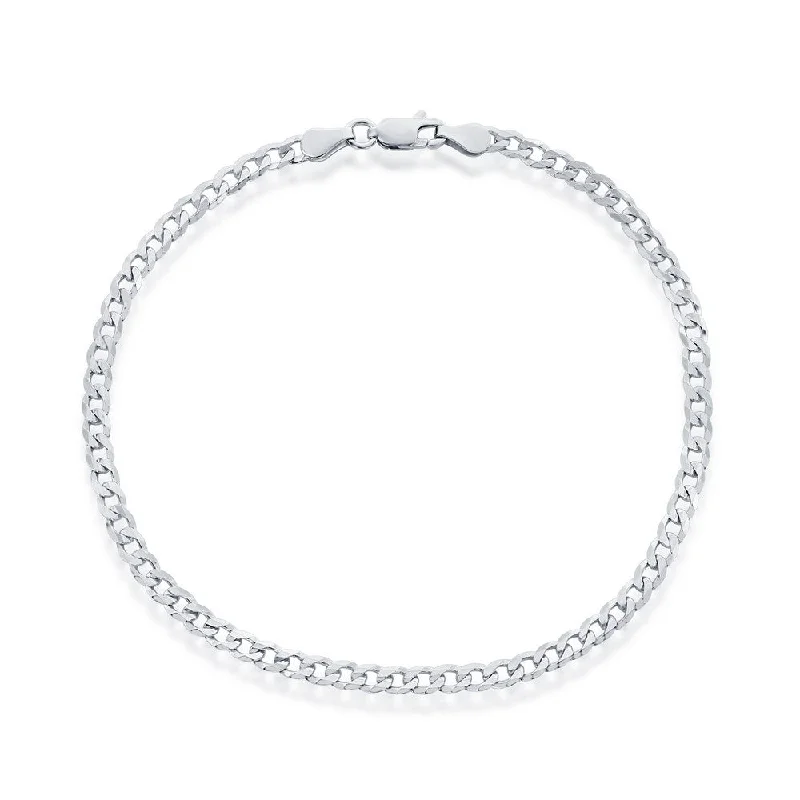 Shine Without Limits – Jewelry Sale Happening Now Sterling Silver 3.5mm Cuban Anklet - Rhodium Plated