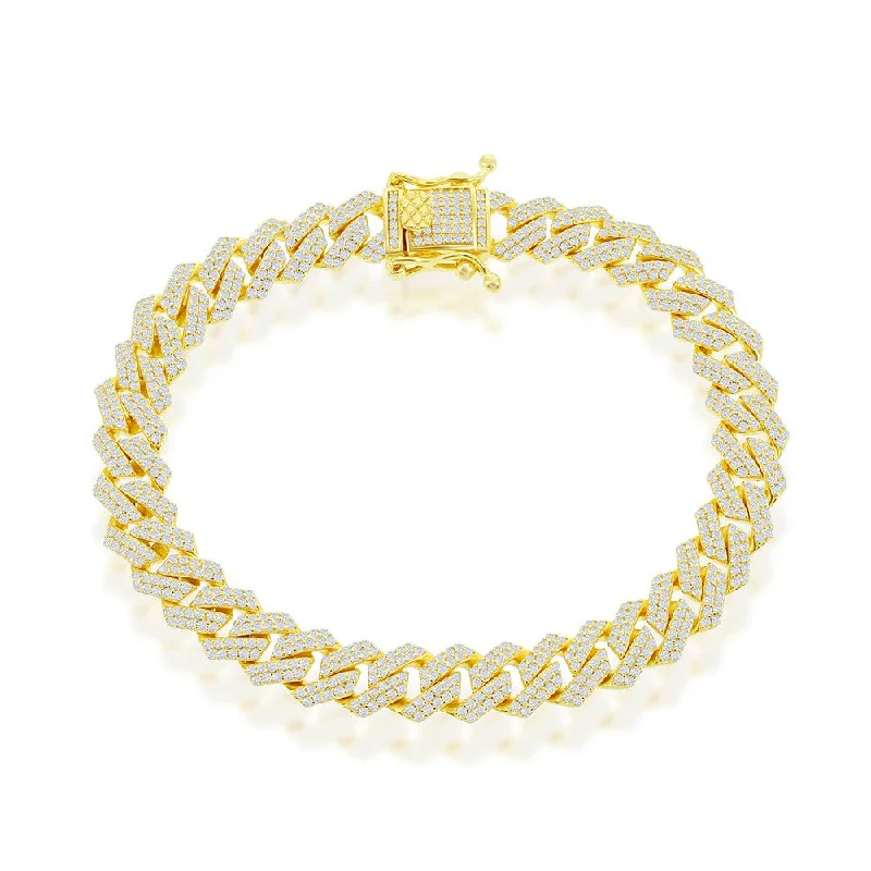 Exclusive Jewelry Bundles At Discounted Prices Sterling Silver 8mm Micro Pave Monaco Bracelet - Gold Plated 8" Exclusive Jewelry Bundles At Discounted Prices Sterling Silver 8mm Micro Pave Monaco Bracelet - Gold Plated 8"