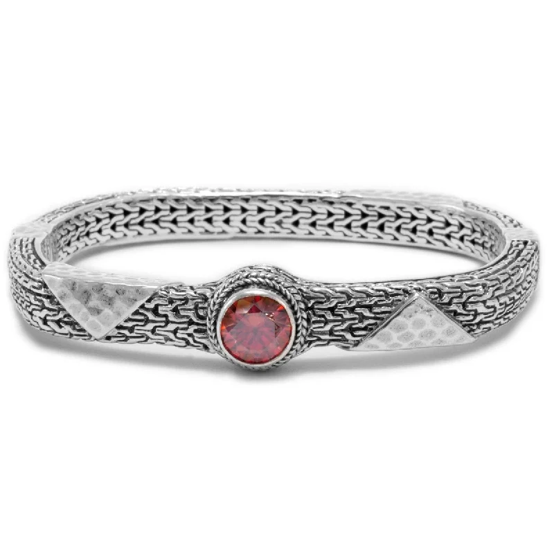 Fashion-Forward Jewelry At Incredible Prices Fear Ends Faith Begins Bangle™ in Red Moissanite