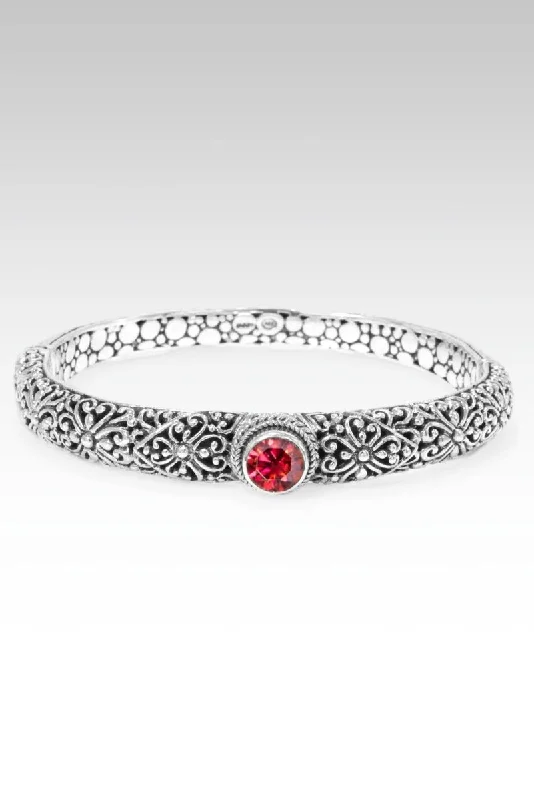 Shop Fine Jewelry With Exclusive Savings Grace Upon Grace Bangle™ in Red Velvet Mystic Moissanite