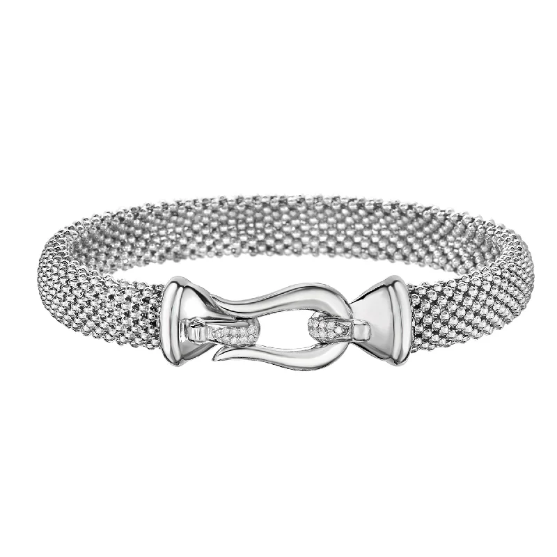 Limited-Time Jewelry Sale – Elegant Styles At Less Sterling Silver Medium Popcorn Horsebit Diamond Bracelet 7.25" Limited-Time Jewelry Sale – Elegant Styles At Less Sterling Silver Medium Popcorn Horsebit Diamond Bracelet 7.25"