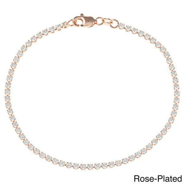 Best Jewelry Deals – Shop Premium Pieces At Great Prices Sterling Silver Thin CZ Tennis Bracelet - Rose Gold Plated Best Jewelry Deals – Shop Premium Pieces At Great Prices Sterling Silver Thin CZ Tennis Bracelet - Rose Gold Plated