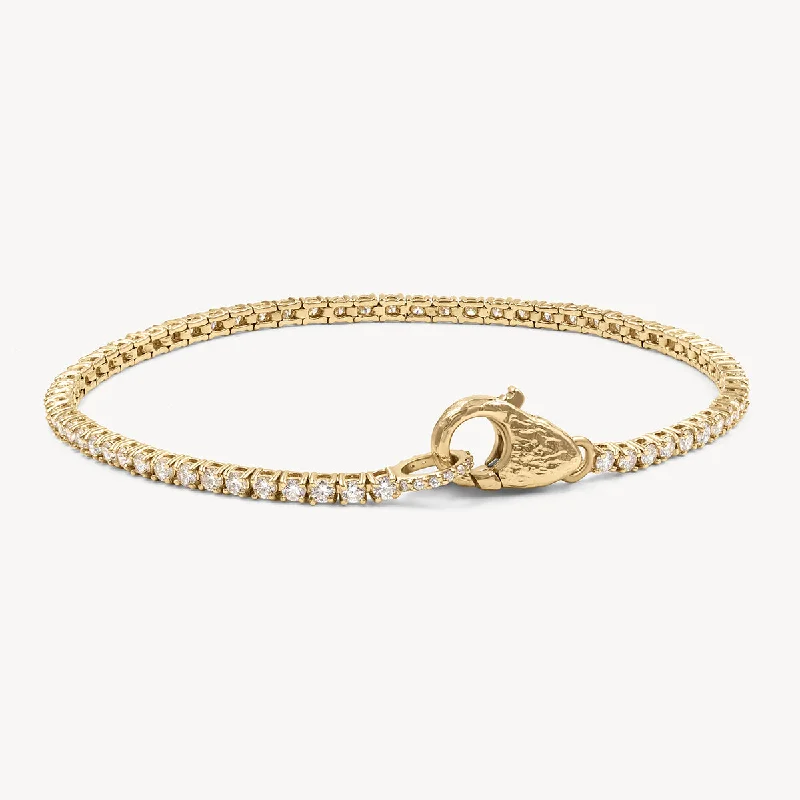 Affordable Gold-Plated Jewelry For Modern Fashion Tennis Lock Bracelet