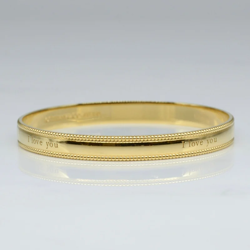 Dainty And Elegant Jewelry Now At Reduced Prices Tiffany & Co.' Engraved 'I Love You Bangle' | 7" | Dainty And Elegant Jewelry Now At Reduced Prices Tiffany & Co.' Engraved 'I Love You Bangle' | 7" |