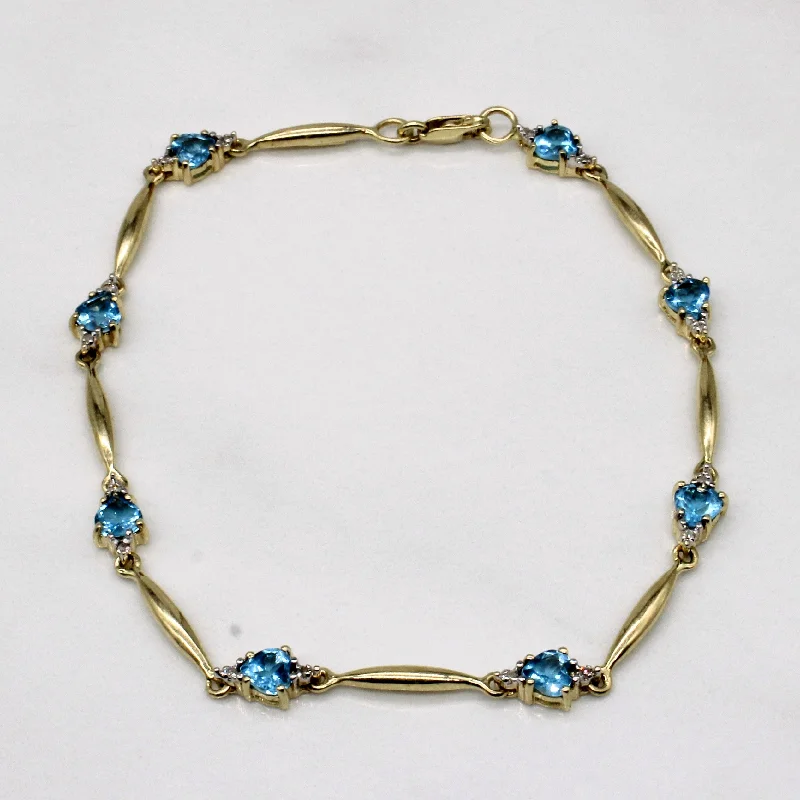 Bold And Beautiful Jewelry Now At Irresistible Prices Topaz & Diamond Bracelet | 2.00ctw, 0.05ctw | 7.5" |