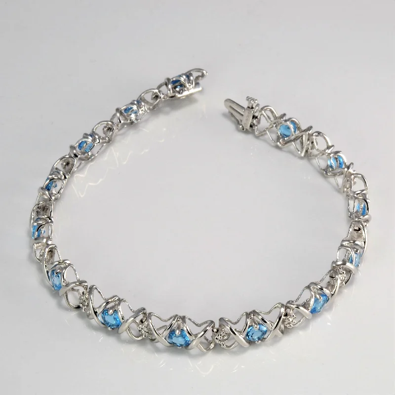 Unlock Unbeatable Jewelry Deals Before They’Re Gone Topaz & Diamond Chain Bracelet | 0.03 ctw, 7.5''|