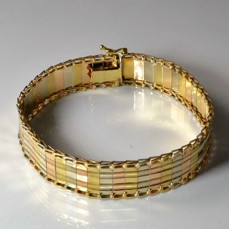 Buy More, Save More On Stunning Jewelry Pieces Tri Tone Gold Heavy Link Bracelet | 7" |