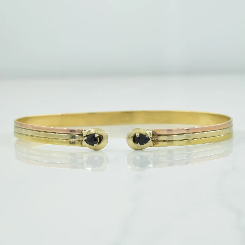 Exclusive Jewelry Discounts – Shop Now For Savings Tri Tone Gold Sapphire Bracelet | 0.40ctw | 7" |