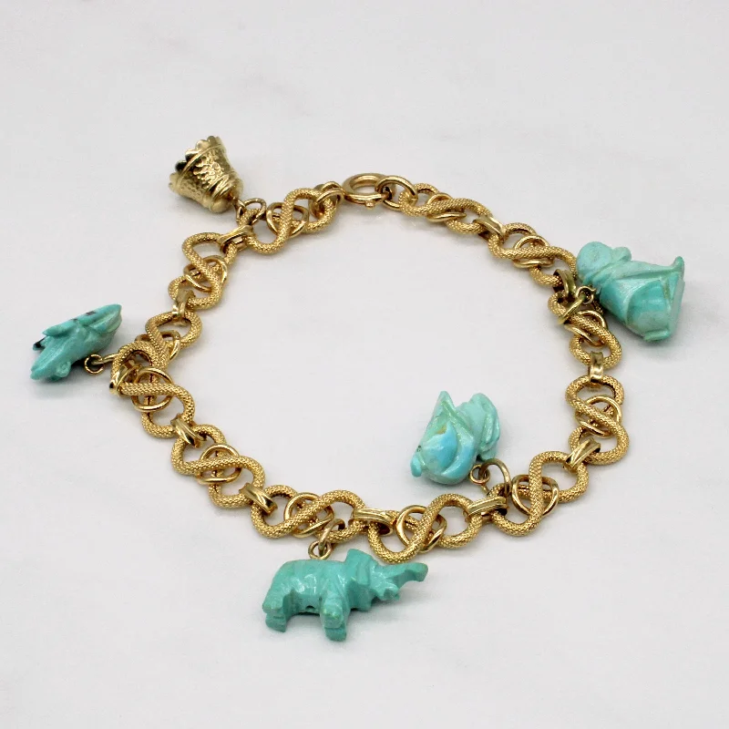 Huge Savings On Timeless Jewelry Collections Turquoise Animal Charm Bracelet | 10.00ctw | 8" |