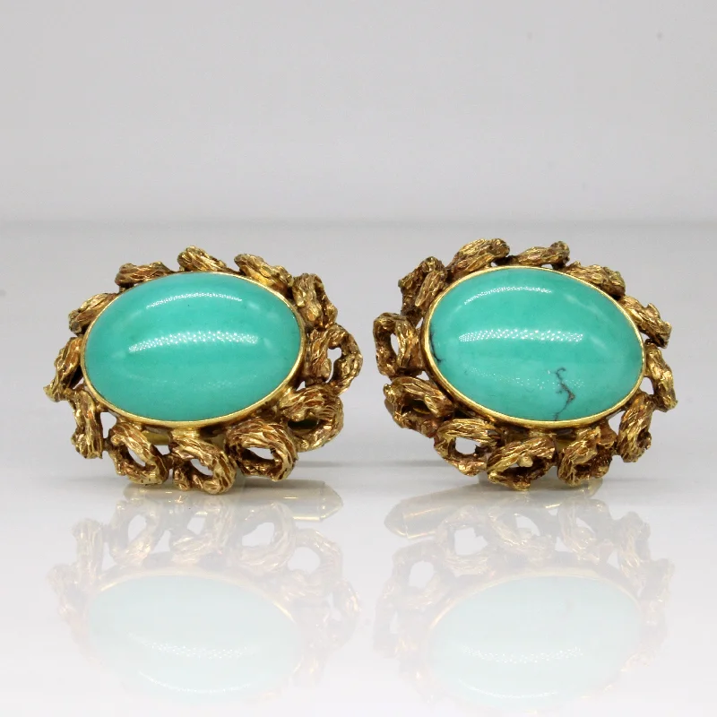 Premium Jewelry Now Available At Special Discounts Turquoise Cufflinks | 22.50ctw |
