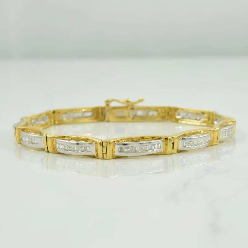 Elegant Designs, Unbeatable Discounts – Shop Jewelry Now Two Tone Diamond Bracelet | 0.84ctw | 7.25" |